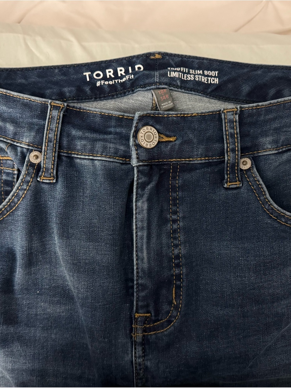 torrid Dark Indigo Trio Fit Boot Cut Jeans